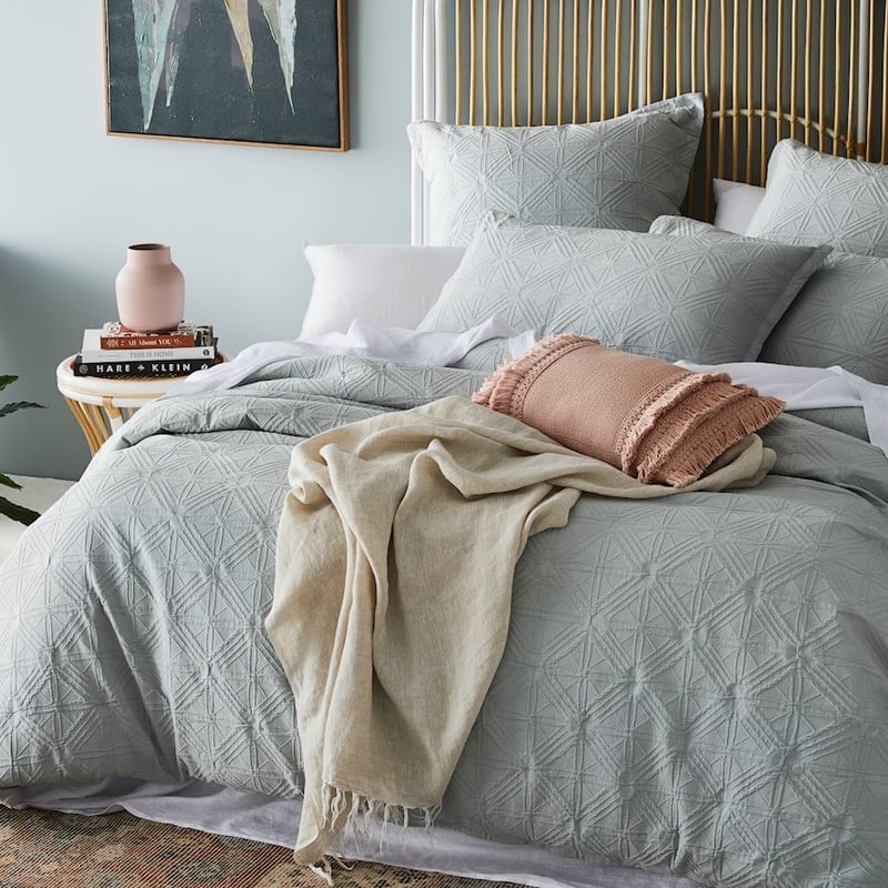 Villa Milky Blue Quilt Cover Separates