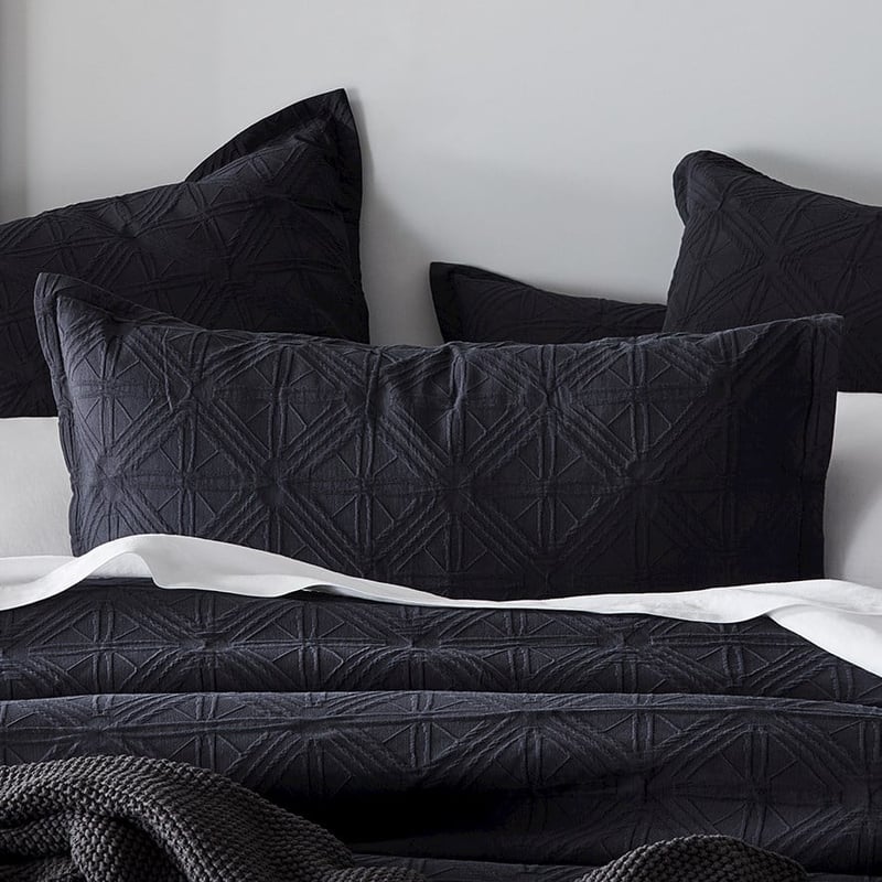 Villa Charcoal Quilt Cover Separates