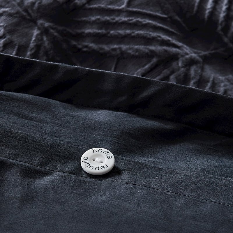 Villa Charcoal Quilt Cover Separates