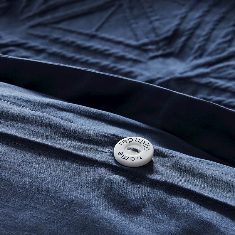 Villa Navy Quilt Cover Separates