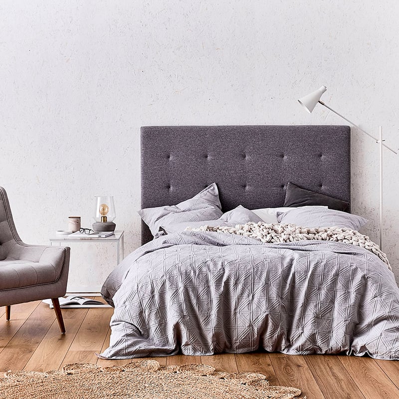 Villa Soft Grey Quilt Cover Separates