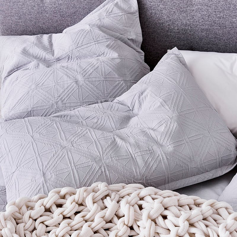 Villa Soft Grey Quilt Cover Separates