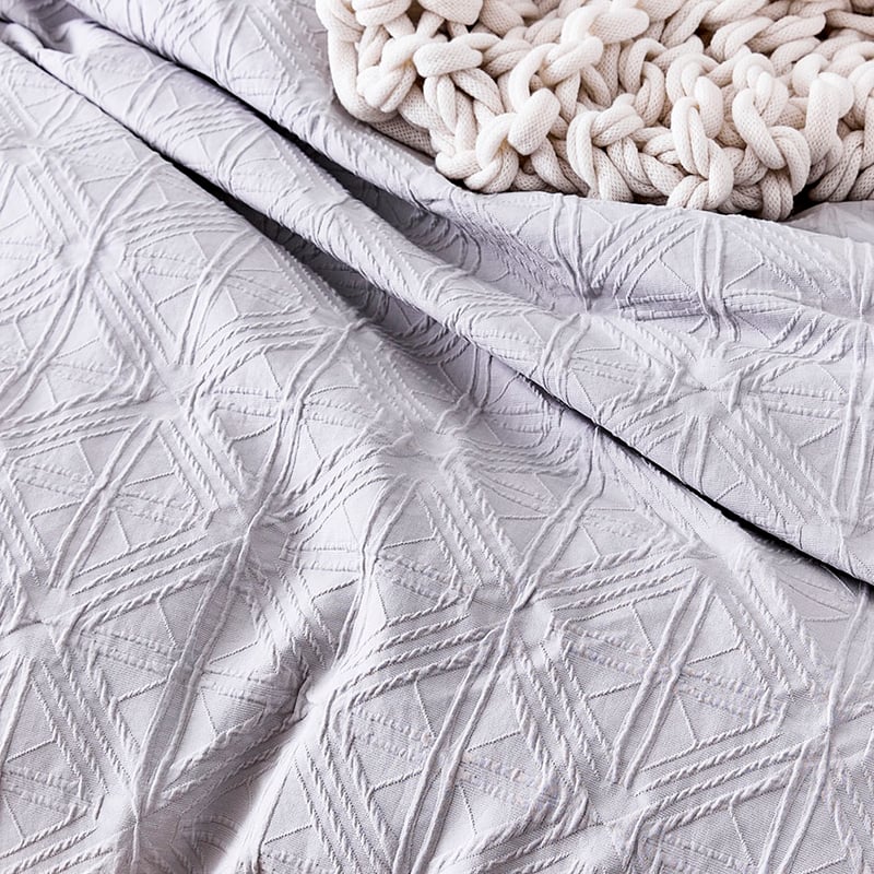 Villa Soft Grey Quilt Cover Separates