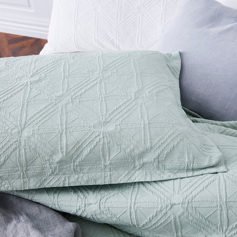 Villa Subtle Green Quilt Cover