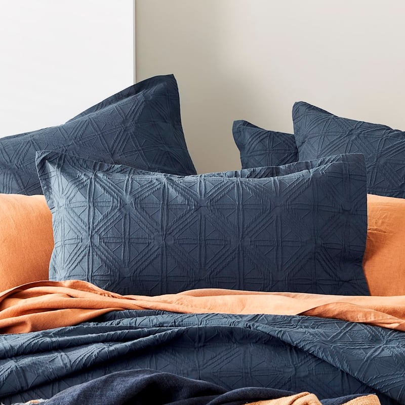 Villa Bedlinen Navy Coverlet Separates