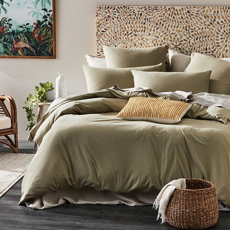 Ultra Soft Jersey Soft Khaki Quilt Cover Separates