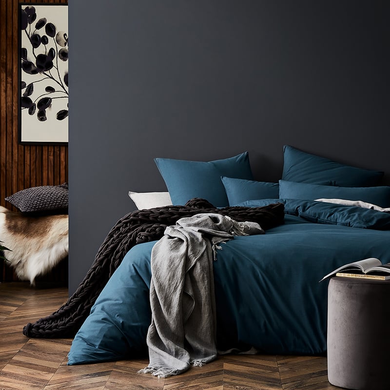 Ultra Soft Jersey Teal Quilt Cover Separates