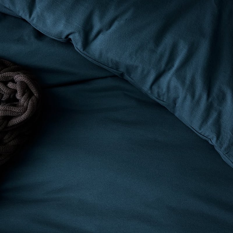 Ultra Soft Jersey Teal Quilt Cover Separates