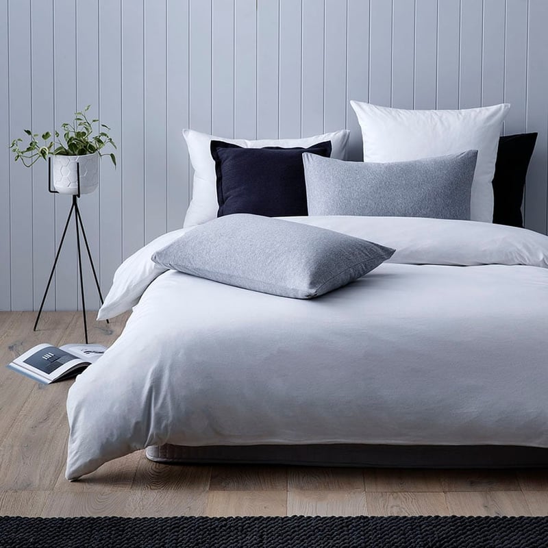 Ultra Soft Jersey White Quilt Cover Separates