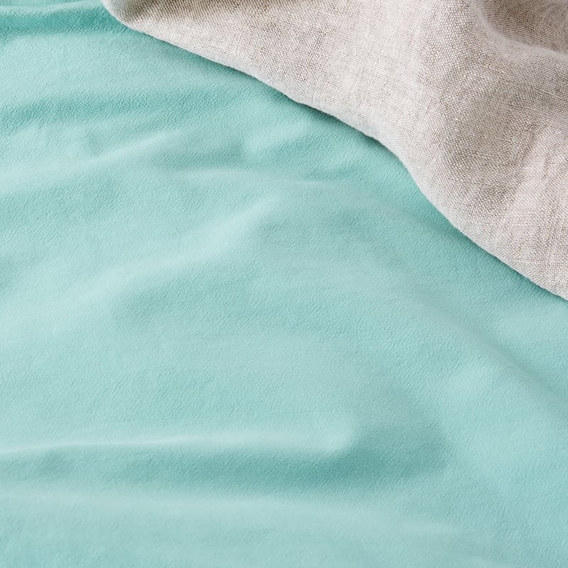Stonewashed Cotton Quilt Cover Aqua