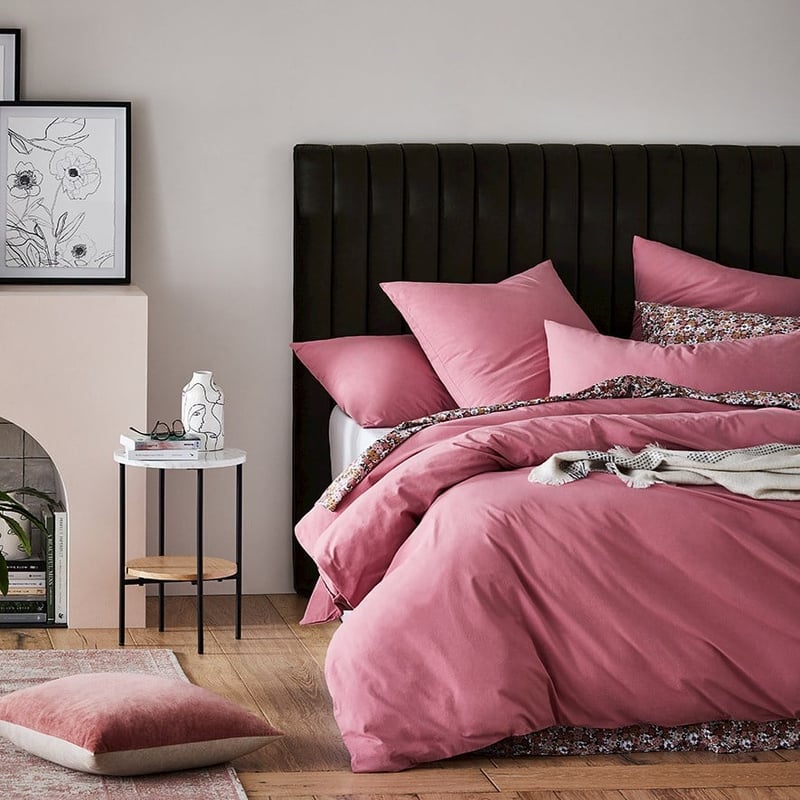 Stonewashed Cotton Berry Quilt Cover Separates