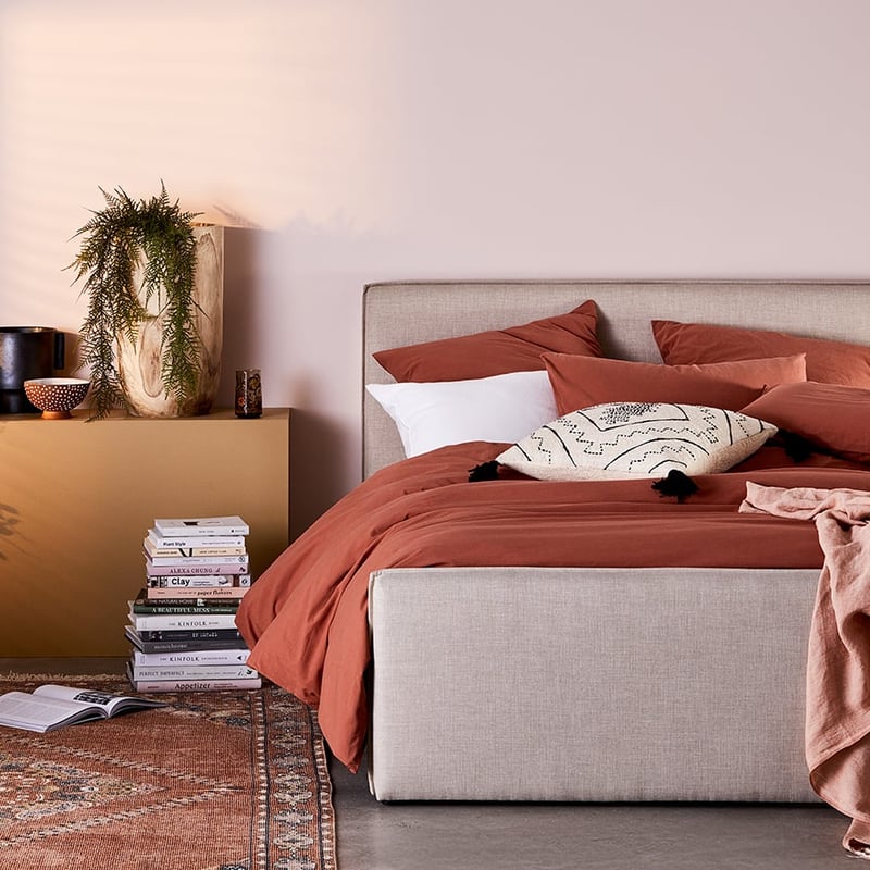 Stonewashed Cotton Clay Quilt Cover Separates