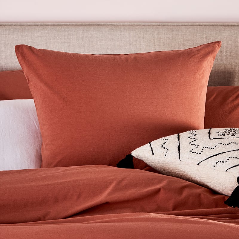Stonewashed Cotton Clay Quilt Cover Separates