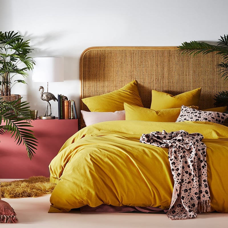 Stonewashed Cotton Dijon Quilt Cover Separates