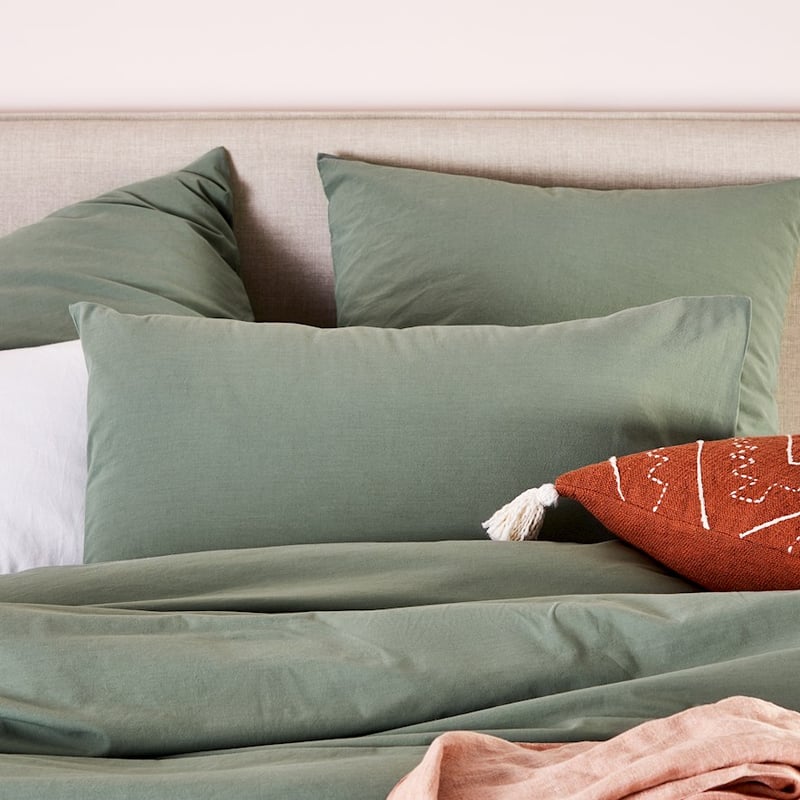 Stonewashed Cotton Fern Quilt Cover Separates