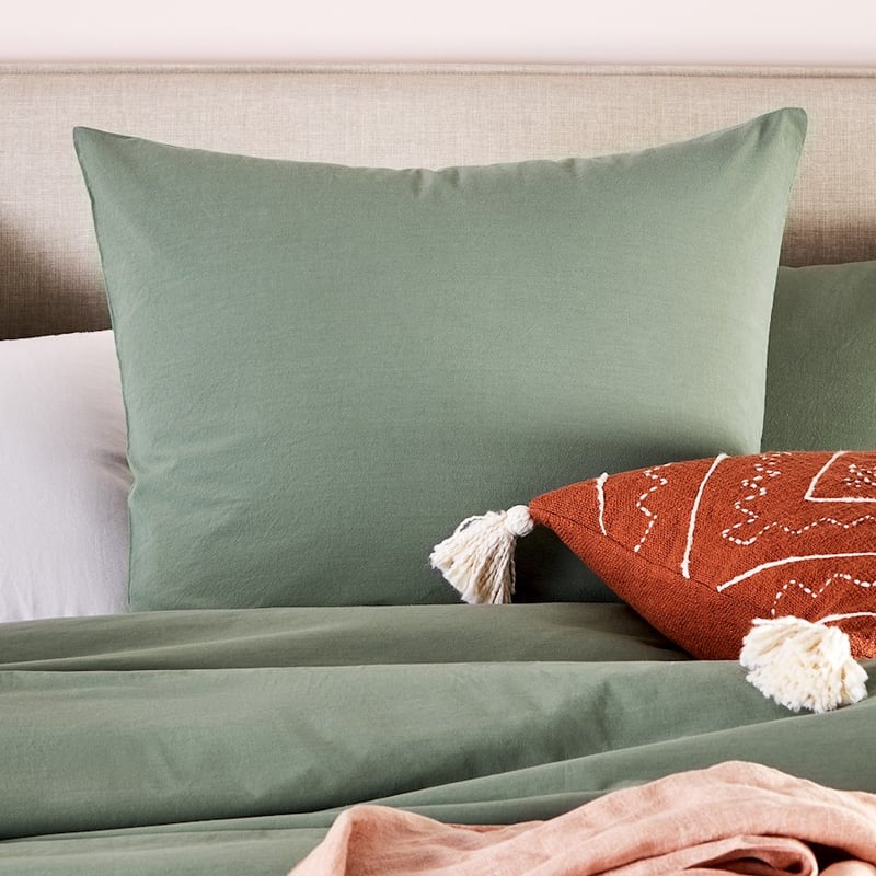 Stonewashed Cotton Fern Quilt Cover Separates