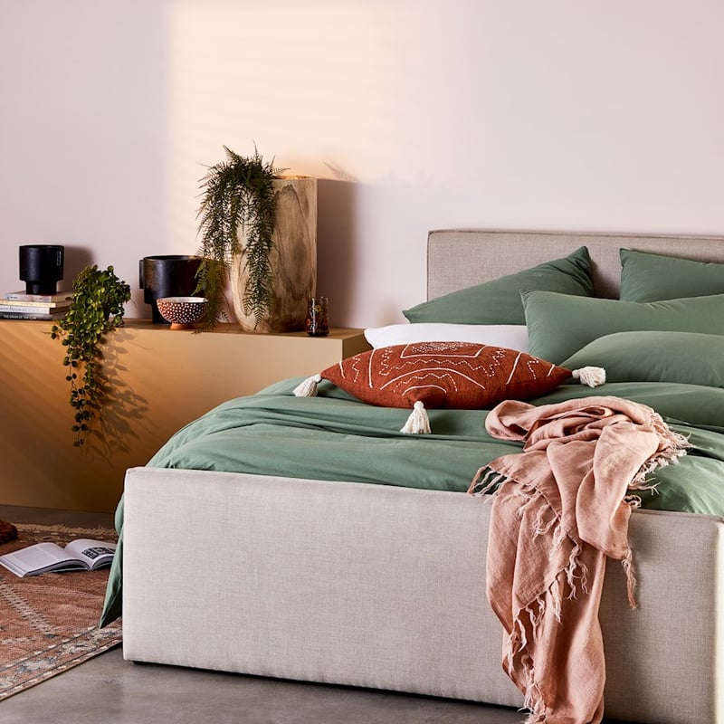 Stonewashed Cotton Fern Quilt Cover Separates