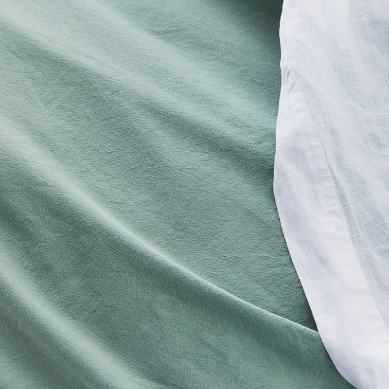 Stonewashed Cotton Greenery Quilt Cover Separates