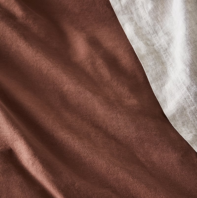 Stonewashed Cotton Mahogany Quilt Cover Separates