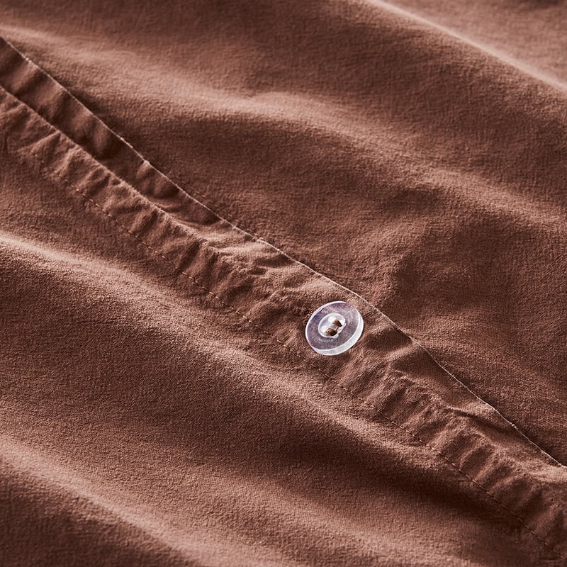Stonewashed Cotton Mahogany Quilt Cover Separates