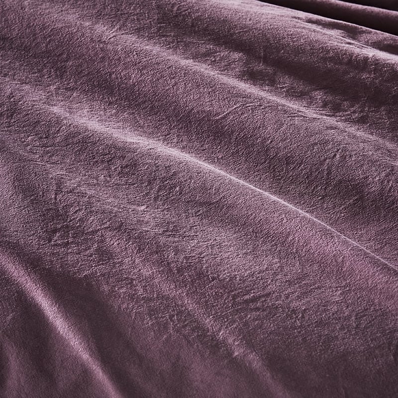 Stonewashed Cotton Mauve Quilt Cover Separates