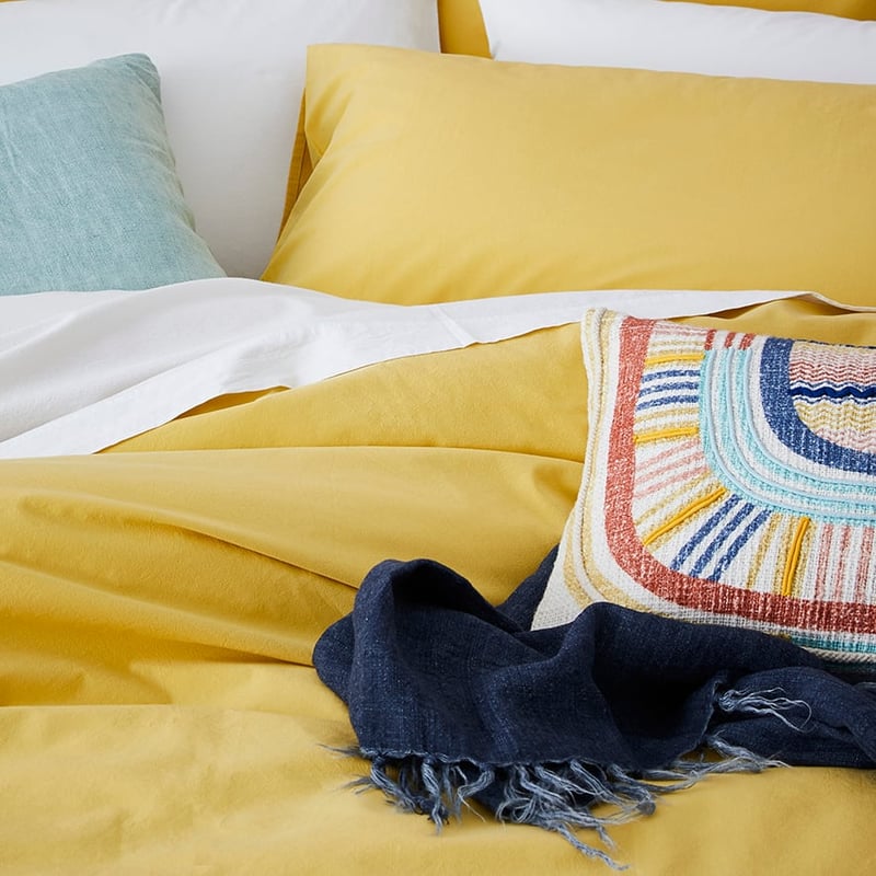 Stonewashed Cotton Mustard Quilt Cover