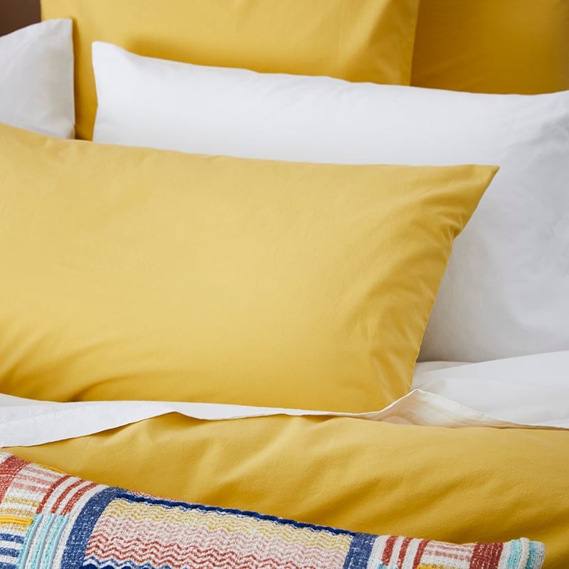 Stonewashed Cotton Mustard Quilt Cover