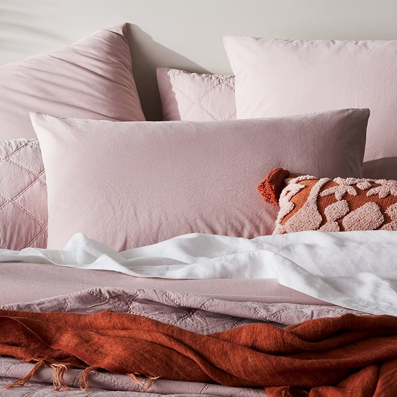 Stonewashed Cotton Violet Quilt Cover Separates