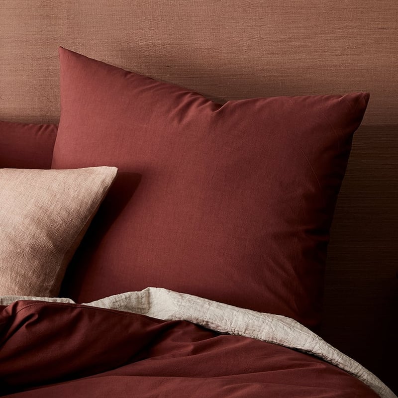 Stonewashed Cotton Rust Quilt Cover Separates