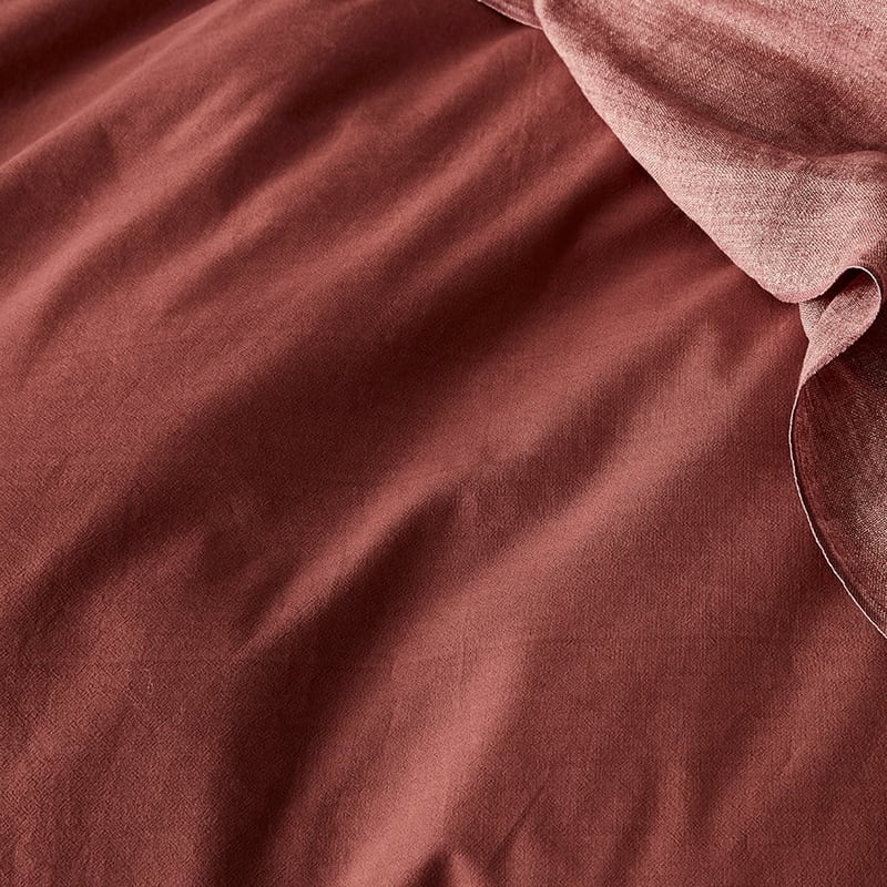 Stonewashed Cotton Rust Quilt Cover Separates