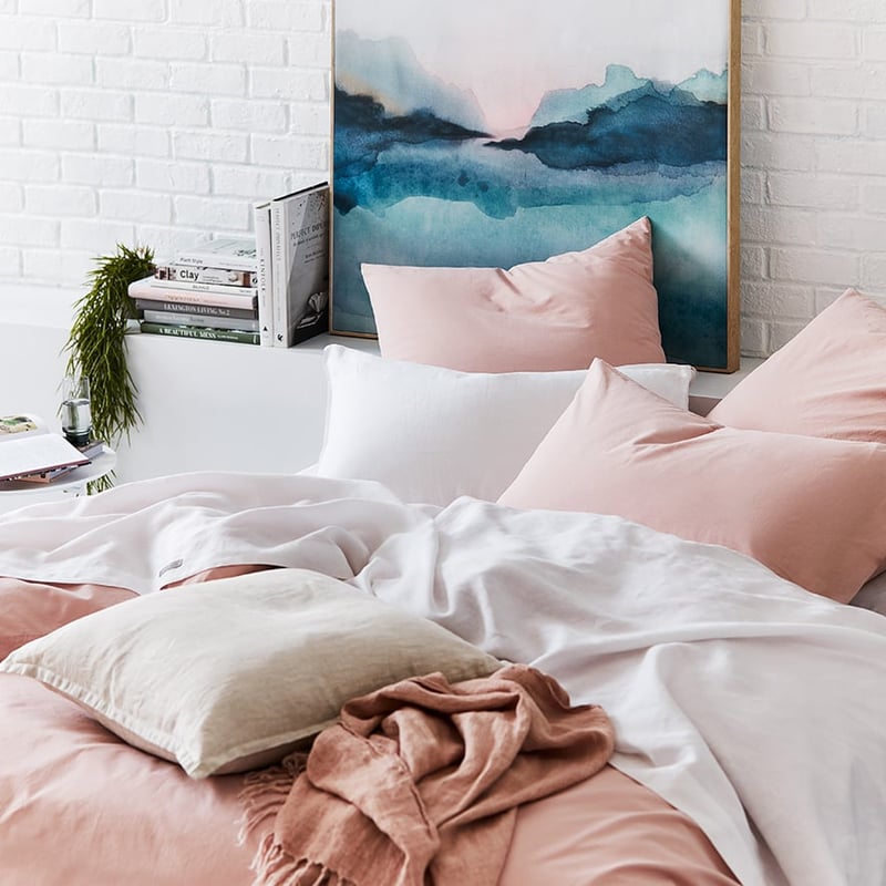 Stonewashed Cotton Dusty Pink Quilt Cover Separates