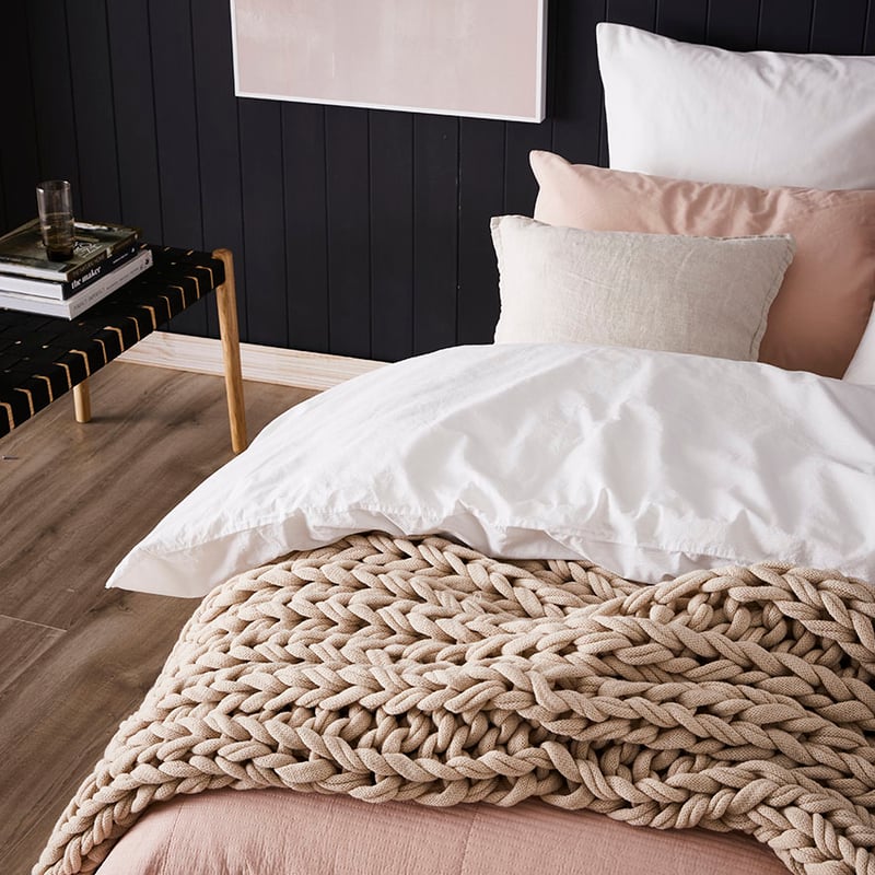 Stonewashed Cotton Dusty Pink Coverlet
