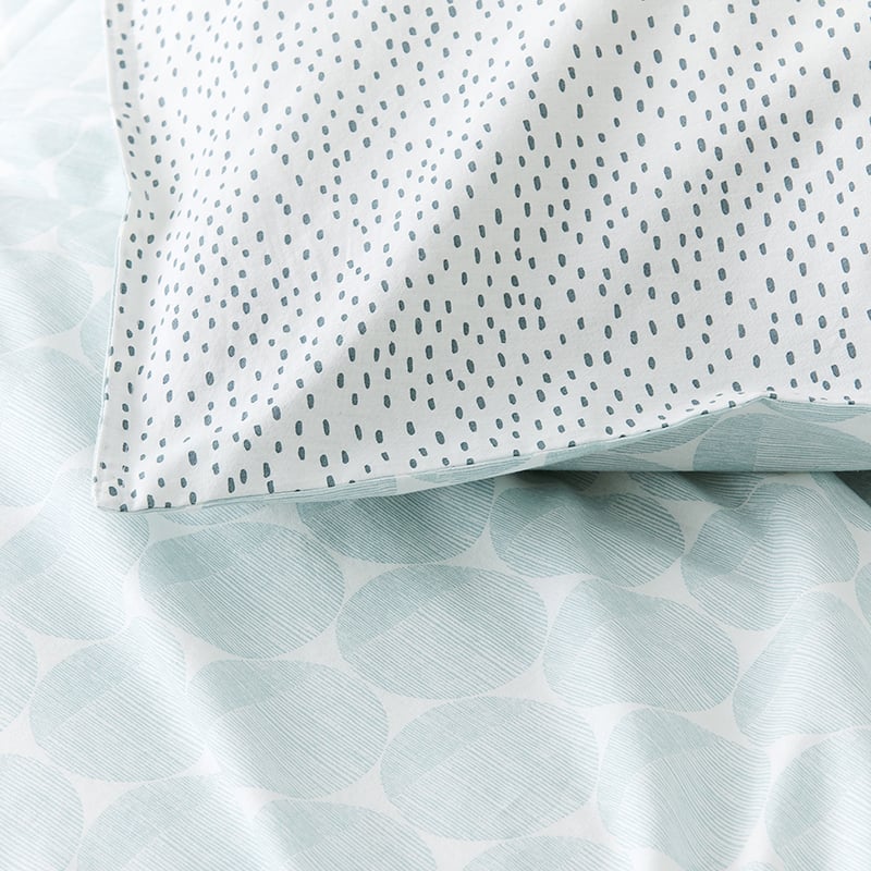 Stonewashed Printed Cotton Circle Dash Quilt Cover Separates