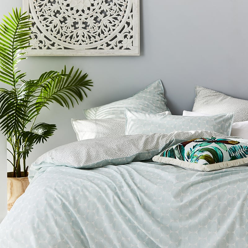 Stonewashed Printed Cotton Circle Dash Quilt Cover Separates