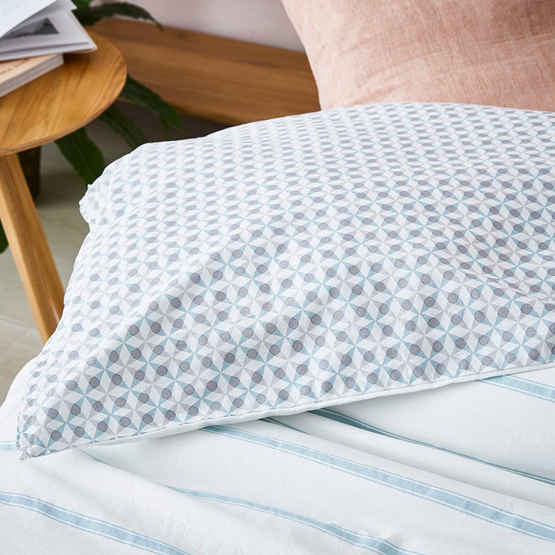 Stonewashed Printed Cotton Kalido Stripe Quilt Cover