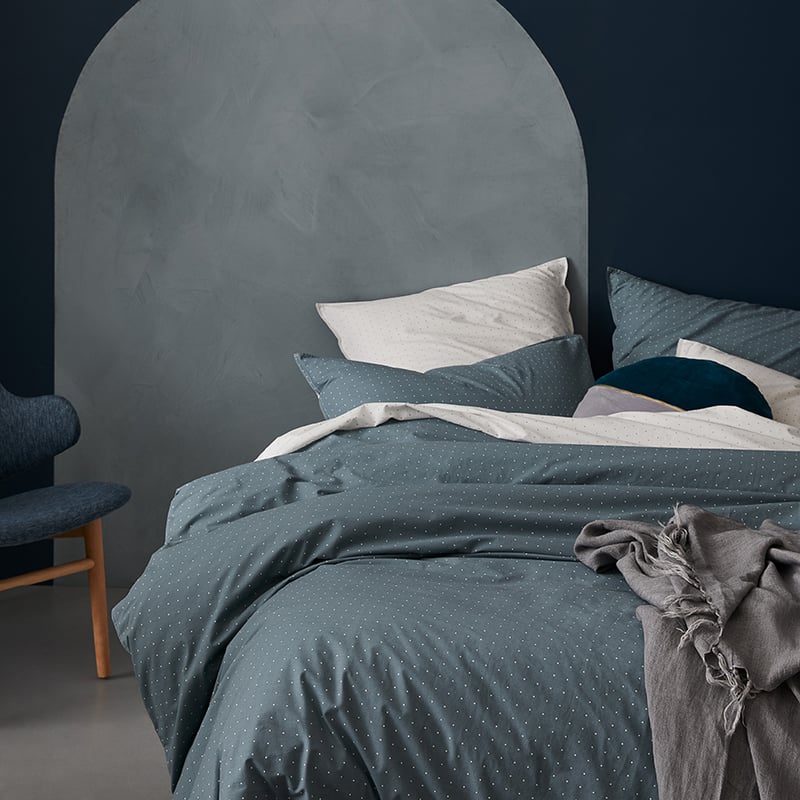 Stonewashed Printed Cotton Sage Spot Quilt Cover Separates