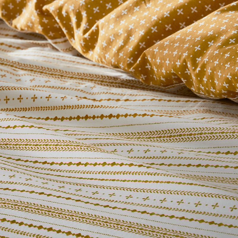 Stonewashed Printed Cotton Spice Henna Quilt Cover Separates