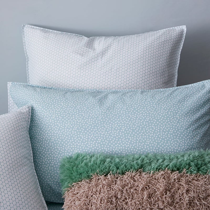 Stonewashed Printed Cotton Spot Geo Quilt Cover