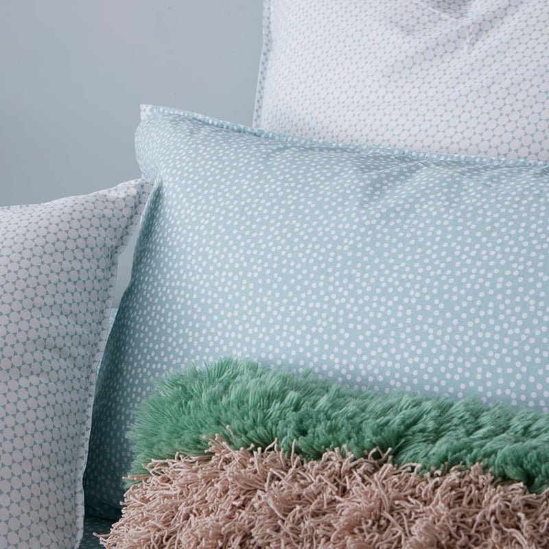 Stonewashed Printed Cotton Spot Geo Quilt Cover