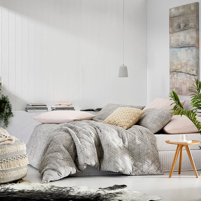 Jaxon Jersey Dark Marble Quilted Quilt Cover Separates