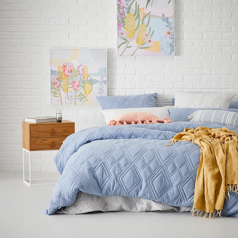 Jaxon Jersey Denim Quilted Quilt Cover Separates