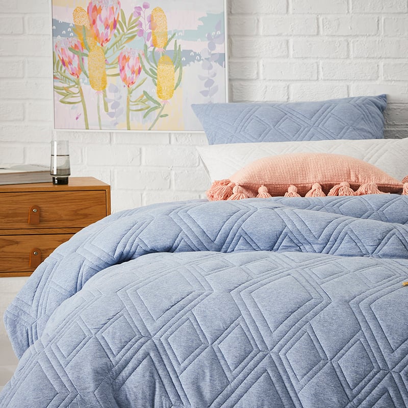 Jaxon Jersey Denim Quilted Quilt Cover Separates