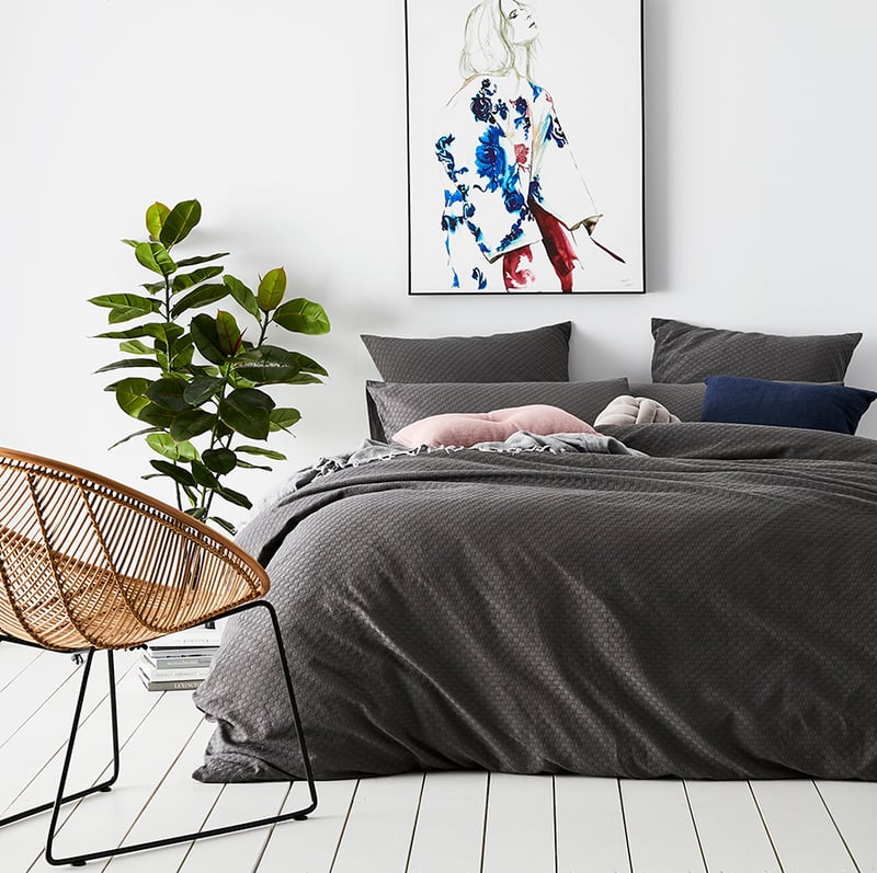 Hamilton Quilt Cover Set Smoked Pearl