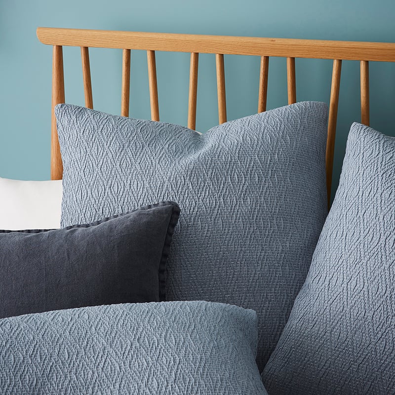 Harlow Steel Blue Quilt Cover Set + Separates