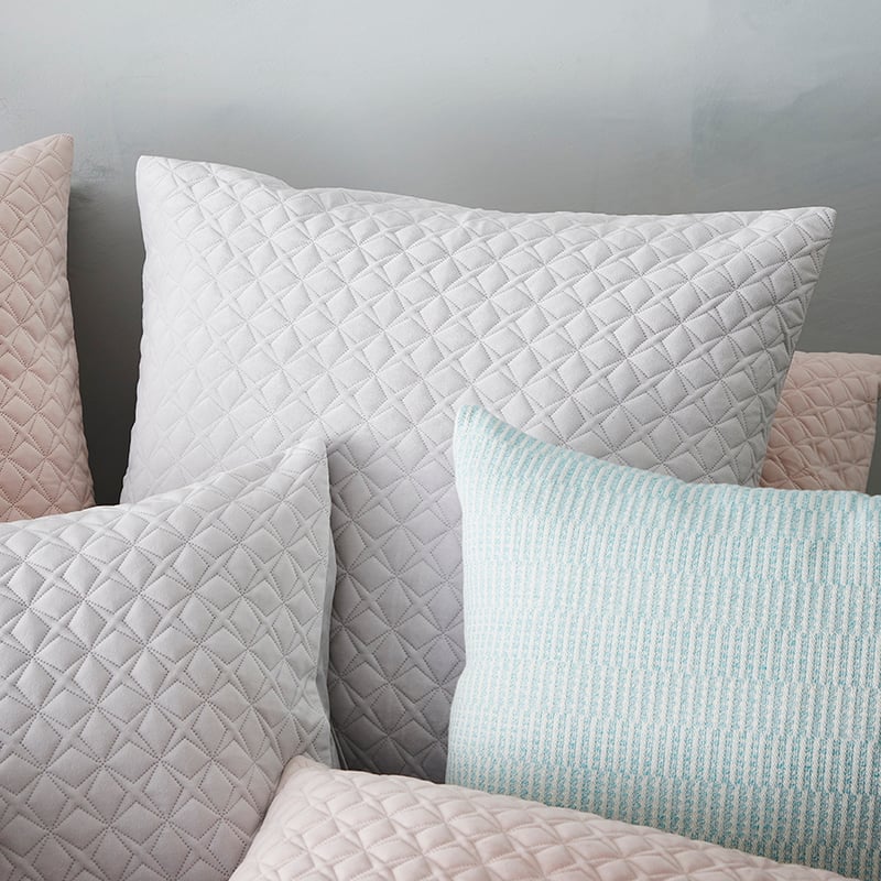 Duke Velvet Silver Quilted Quilt Cover Separates