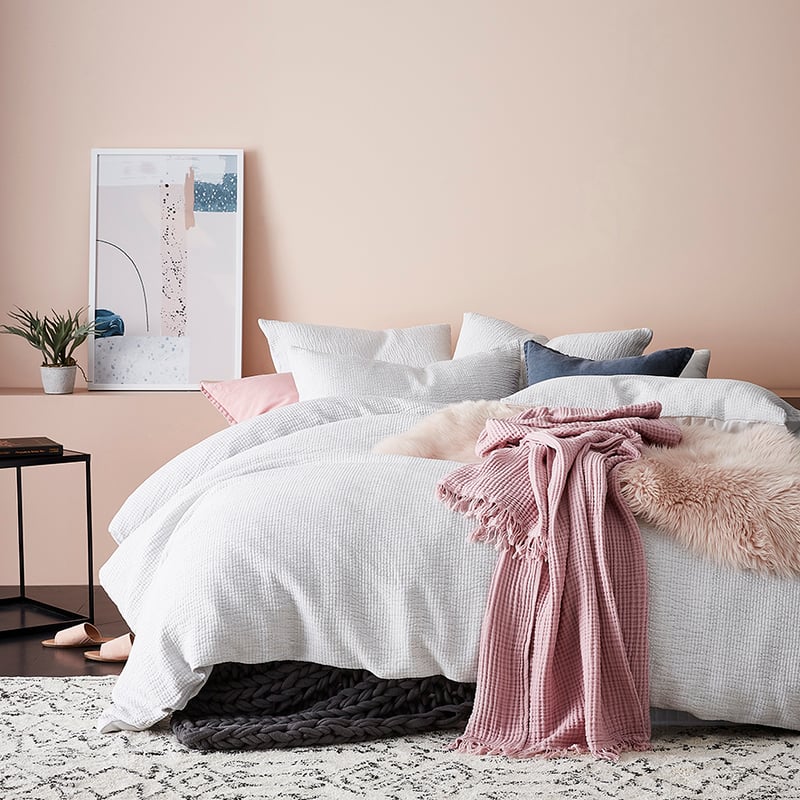 European Collection Erskine Stripe Natural Quilt Cover Separates
