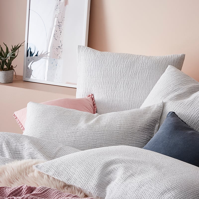 European Collection Erskine Stripe Natural Quilt Cover Separates