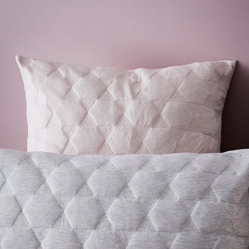 Cordon Quilted Jersey Queen Pink Quilt Cover Separates