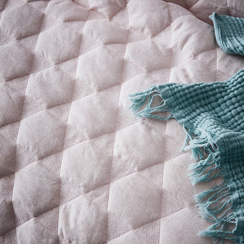 Cordon Quilted Jersey Queen Pink Quilt Cover Separates