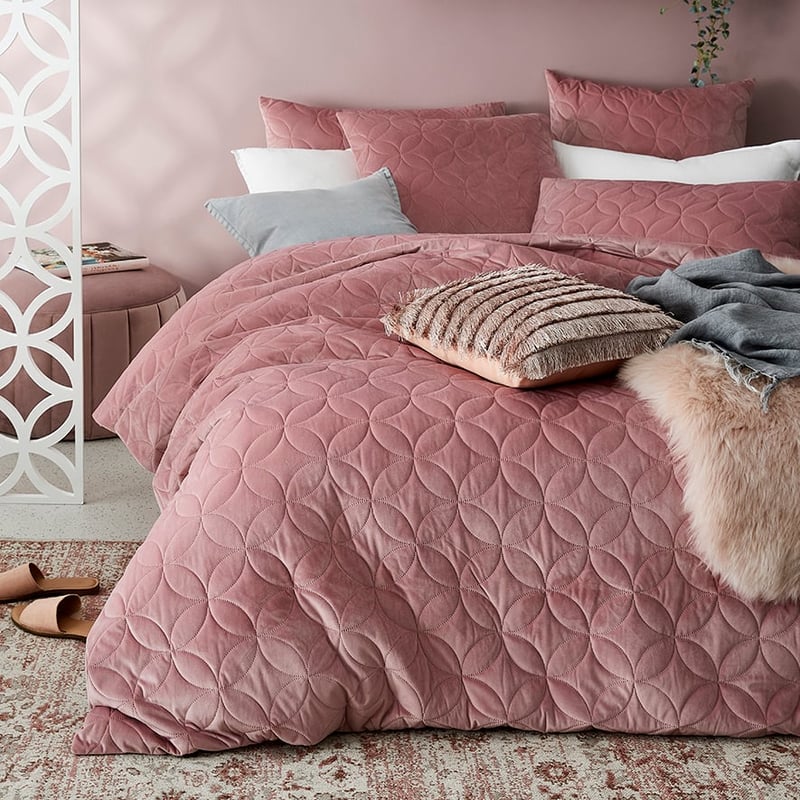 Gigi Velvet Lotus Quilted Quilt Cover Separates